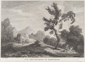 Näkymä Birminghamista, n. 1755, n. 1755. tekijältä Peter Paul Benazech