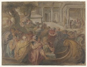 Odysseuksen ja seuralaisten saapuminen Circeen tekijältä Peter Paul Rubens (possibly)