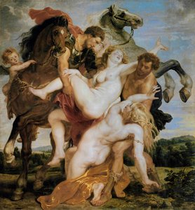 Castor ja Pollux sieppaavat Leukippoksen tyttäret (öljy kankaalle) tekijältä Peter Paul Rubens