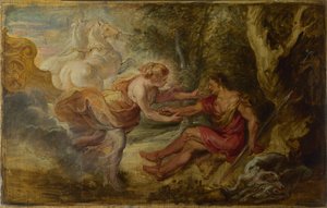 Aurora sieppasi Cephaluksen, noin 1636 tekijältä Peter Paul Rubens