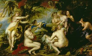 Diana ja Callisto, n. 1638-40 (öljy kankaalle) tekijältä Peter Paul Rubens