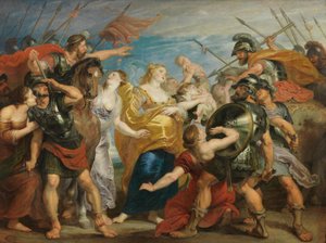 Roomalaisien ja sabiinien sovinto tekijältä Peter Paul Rubens