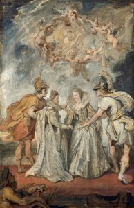 Ranskan ja Espanjan väliset sukulaisuussuhteet (luonnos Medici-sarjaan) tekijältä Peter Paul Rubens