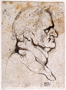 Galba, kymmenestä piirroksesta kahdeksasta ensimmäisestä kahdestatoista keisarista, Giovanni da Cavinon mitalien jälkeen (kynä ja muste paperille) tekijältä Peter Paul Rubens