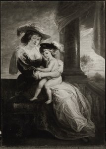 Helene Fourment ja poika Frans (jäljennös) tekijältä Peter Paul Rubens