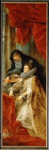 Infanta Isabella Clara Eugenia ja Unkarin pyhä Elisabeth tekijältä Peter Paul Rubens