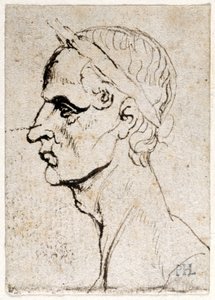 Julius Caesar, kymmenestä piirroksesta kahdeksasta ensimmäisestä kahdestatoista Caesarista, Giovanni da Cavinon mitalien jälkeen (kynä ja muste paperille) tekijältä Peter Paul Rubens