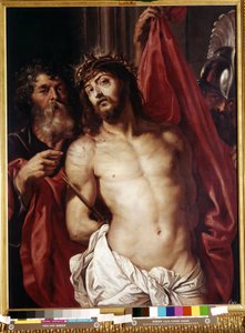 Orjantappurakruunu, Ecce Homo (Orjantappurakruunu, Ecce Homo). Peter Paul (Pierre-Paul) Rubensin (tai Peter Paulin tai Petrus Pauluksen) maalaus (1577-1640)). Öljy puulle tekijältä Peter Paul Rubens