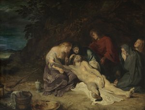 Valituslaulu kuolleesta Kristuksesta Pyhän Johanneksen ja pyhien naisten kanssa tekijältä Peter Paul Rubens