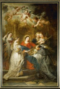 Maria ilmestyy hl:lle. Ildefonso tekijältä Peter Paul Rubens
