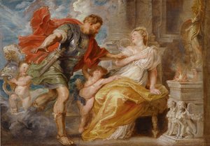 Mars ja Rhea Silvia, n. 1616-1617 tekijältä Peter Paul Rubens
