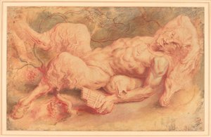 Pan reclining, mahdollisesti c. 1610. tekijältä Peter Paul Rubens