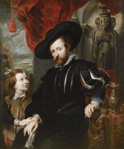 Muotokuva Peter Paul Rubensista poikansa Albertin kanssa, 1600-luvun puoliväli. tekijältä Peter Paul, Rubens