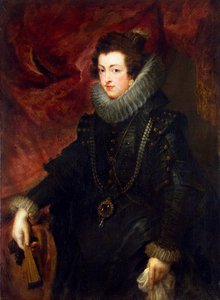Muotokuva Ranskan kuningatar Elisabetista 1602-1644, Espanjan kuningatar puolisosta, c1628-1629 tekijältä Peter Paul Rubens