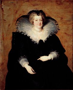 Ranskan kuningatar Marie de Mediciksen muotokuva (öljy kankaalle tekijältä Peter Paul Rubens