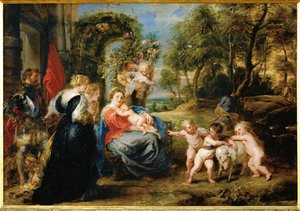 Lepo matkalla Egyptiin, noin 1632-35 (maalaus puulle). tekijältä Peter Paul Rubens