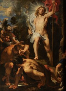Kristuksen ylösnousemus, n. 1611-1612 (öljy paneelille) tekijältä Peter Paul Rubens