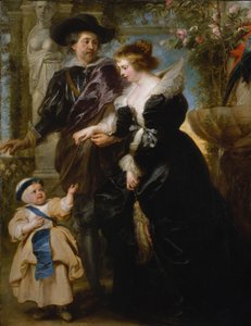 Rubens, hänen vaimonsa Helena Fourment ja heidän poikansa Frans, noin 1635. tekijältä Peter Paul Rubens