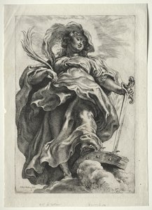 Pyhä Katariina pilvissä tekijältä Peter Paul Rubens