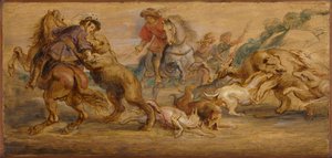 Tutkimus Alcázarin karhunmetsästykseen, Madrid, n. 1639. tekijältä Peter Paul Rubens