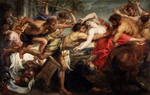 Hippodamian sieppaus eli Lapiths ja Kentaurs, 1636-1638 tekijältä Peter Paul Rubens