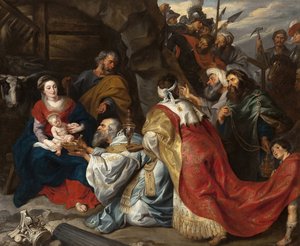 Maagien palvonta - Pieter Paul Rubens (1577-1640). Öljy kankaalle, c. 1620. Mitat : 235x277,5 cm. Valtion Eremitaaši, Pietari
