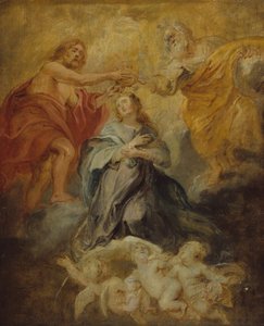 Neitsyen kruunaus, n. 1632-33. tekijältä Peter Paul Rubens
