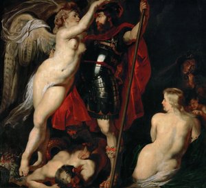 Hyveen sankari Mars, voiton jumalatar, noin 1616, seppele. tekijältä Peter Paul Rubens