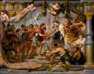 Abrahamin ja Melkisedekin kokous, noin 1626 tekijältä Peter Paul Rubens