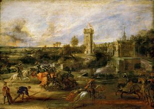 Turnaus (öljy puulle) tekijältä Peter Paul Rubens