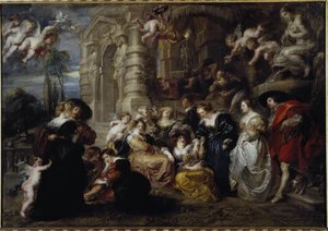 Rakkauden puutarha - öljy kankaalle tekijältä Peter Paul Rubens