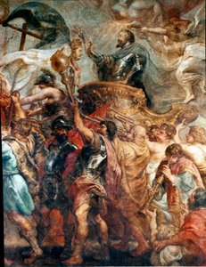 Henri IV:n voittosisäänkäynti Pariisissa (yksityiskohta) (öljy kankaalle tekijältä Peter Paul Rubens