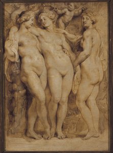 Kolme armoa (yksivärinen maalaus tekijältä Peter Paul Rubens