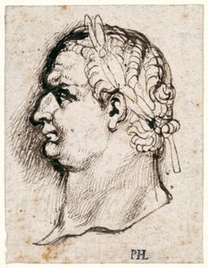 Titus, kymmenestä piirroksesta kahdeksasta ensimmäisestä kahdestatoista keisarista, Giovanni da Cavinon mitalien jälkeen (kynä ja muste paperille) tekijältä Peter Paul Rubens