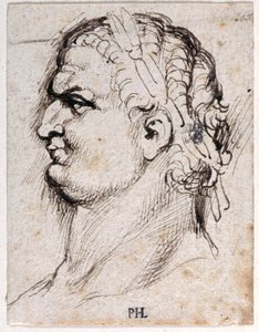 Titus, kymmenestä piirroksesta kahdeksasta ensimmäisestä kahdestatoista keisarista, Giovanni da Cavinon mitalien jälkeen (kynä ja muste paperille) tekijältä Peter Paul Rubens