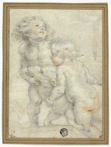 Kaksi Putti karitsan kanssa tekijältä Peter Paul Rubens