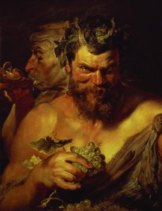 Kaksi satyyria (öljy paneelille) tekijältä Peter Paul Rubens