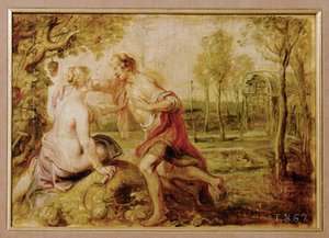 Vertumnus ja Pomona (maalaus puulle) tekijältä Peter Paul Rubens