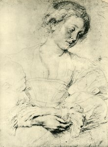Nuori nainen kädet ristissä, 1629-1630, 1943. tekijältä Peter Paul Rubens