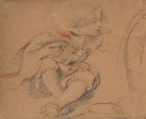 Istuva nuori mies tekijältä Peter Paul Rubens