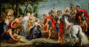 Davidin tapaaminen Abigail, n. 1620-5