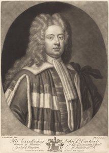 John, lordi Carteret tekijältä Peter Pelham after Sir Godfrey Kneller