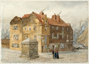 Sandgate (Portland Arms Inn) (kynä ja akvarelli paperilla kortilla)