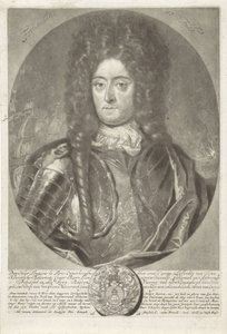 Kenraaliamiraali Francois Lefortin muotokuva 1656-1699, 1698. tekijältä Peter Schenk