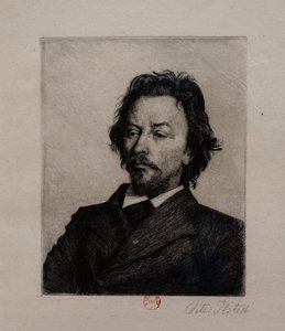 Vilhelm Hammershoin muotokuva, n. 1899 (etsaus) tekijältä Peter Vilhelm Ilsted