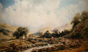 Brougham Mill (vesiväri paperille) tekijältä Peter de Wint