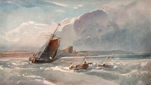Lähellä satamaa, c1820 tekijältä Peter de Wint