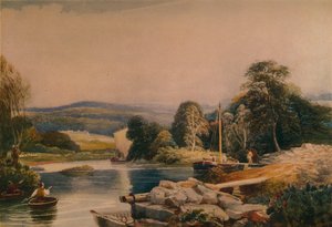Teifyssa, Cardiganshiressä, 1800-luku, 1935 tekijältä Peter de Wint