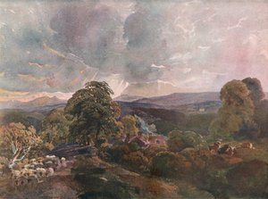 Sackbridge Hall, Near Lowther, vuodelta 1928 tekijältä Peter de Wint