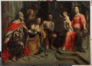 ""Synners before the Virgin"" (Synners before the Virgin) Maalaus Peeter (Peter) van Lint (1609-1690) 1600-luvun valtion ulkoilmamuseo Palace Gatchina, Pietari